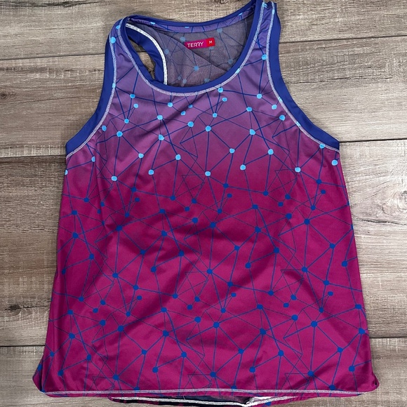 Terry Cycling Women’s Sleeveless Mesh Tank with 2 pockets in back, Size Medium - Picture 1 of 6